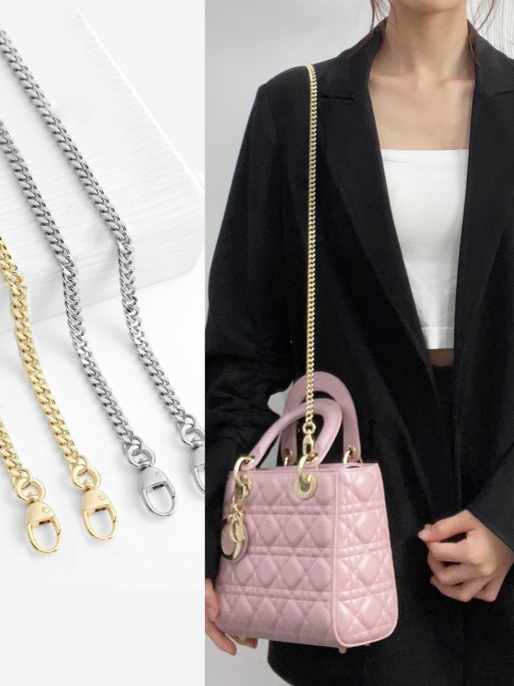 lady min戴妃包三格包包鏈條配件鈦鋼包鍊子