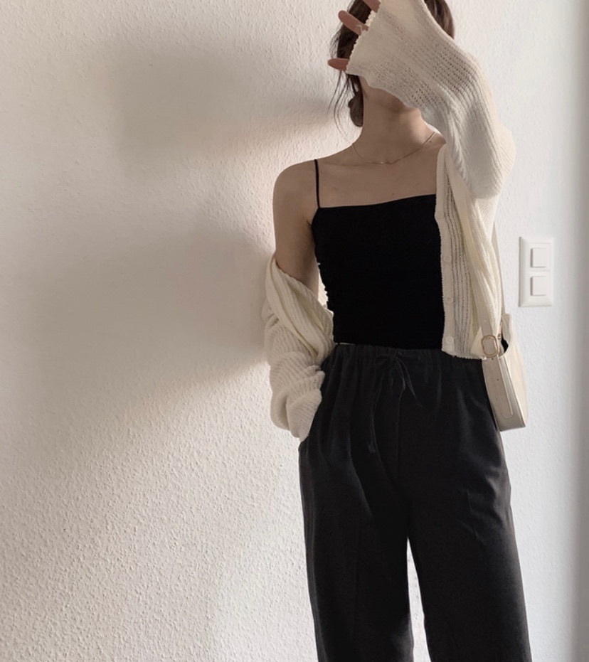 【優惠價預訂】韓國幼帶平口皺摺BRA TOP（短/長）