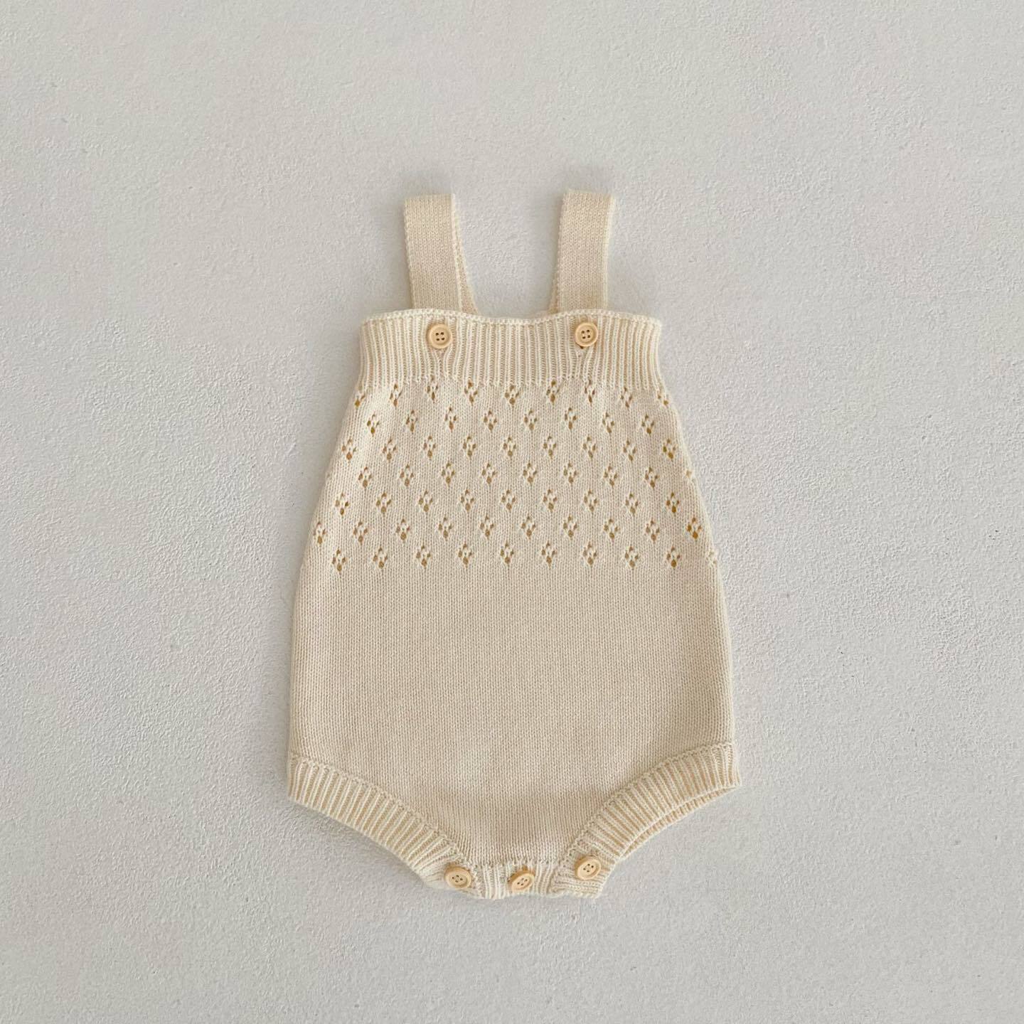 B51BE_SS23_C💛米色針織吊帶背心包屁(pre-order)