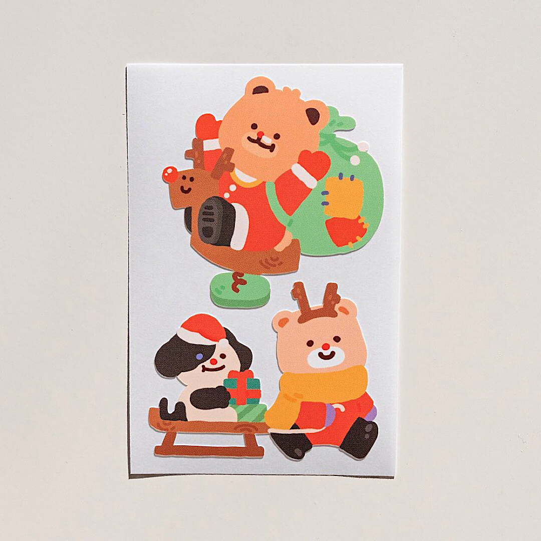 Khakiz Removable Sticker－Christmas Series (Korean Stationery Brand)