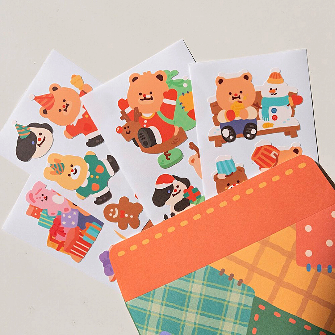 Khakiz Removable Sticker－Christmas Series (Korean Stationery Brand)