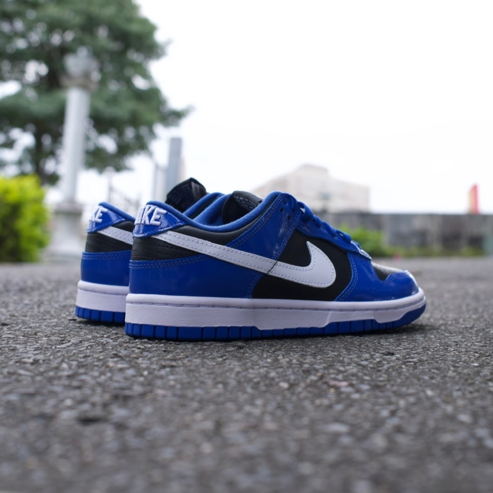 -(D5c)-WMNS NIKE DUNK LOW ESS "GAME ROYAL" 黑藍白勾 女鞋-DQ7576 400