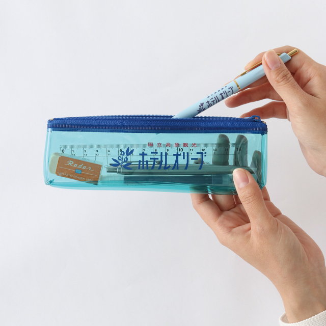 湖水藍 透明PVE筆袋｜日本Green Flash