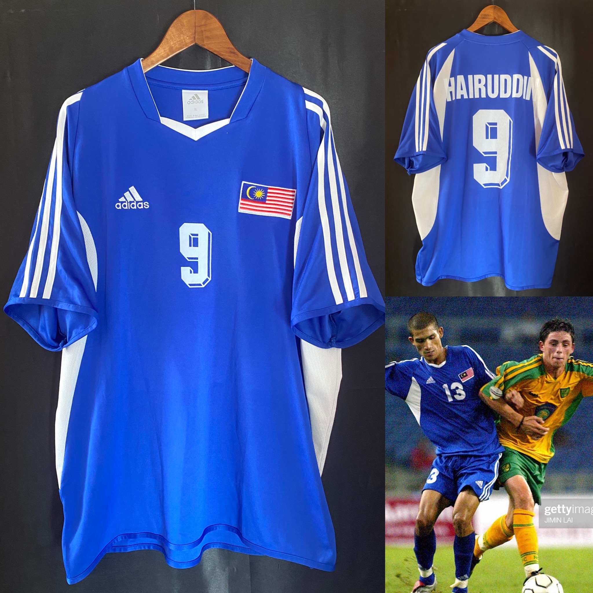 Malaysia 2004-2005 Adidas Away official shirt #9 HAIRUDDIN