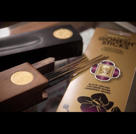 美國 GONESH - 黑木製線香收納盒