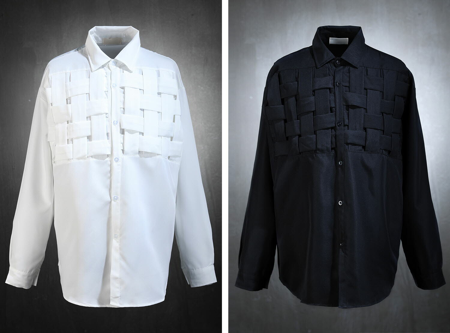 前部方形寬鬆襯衫