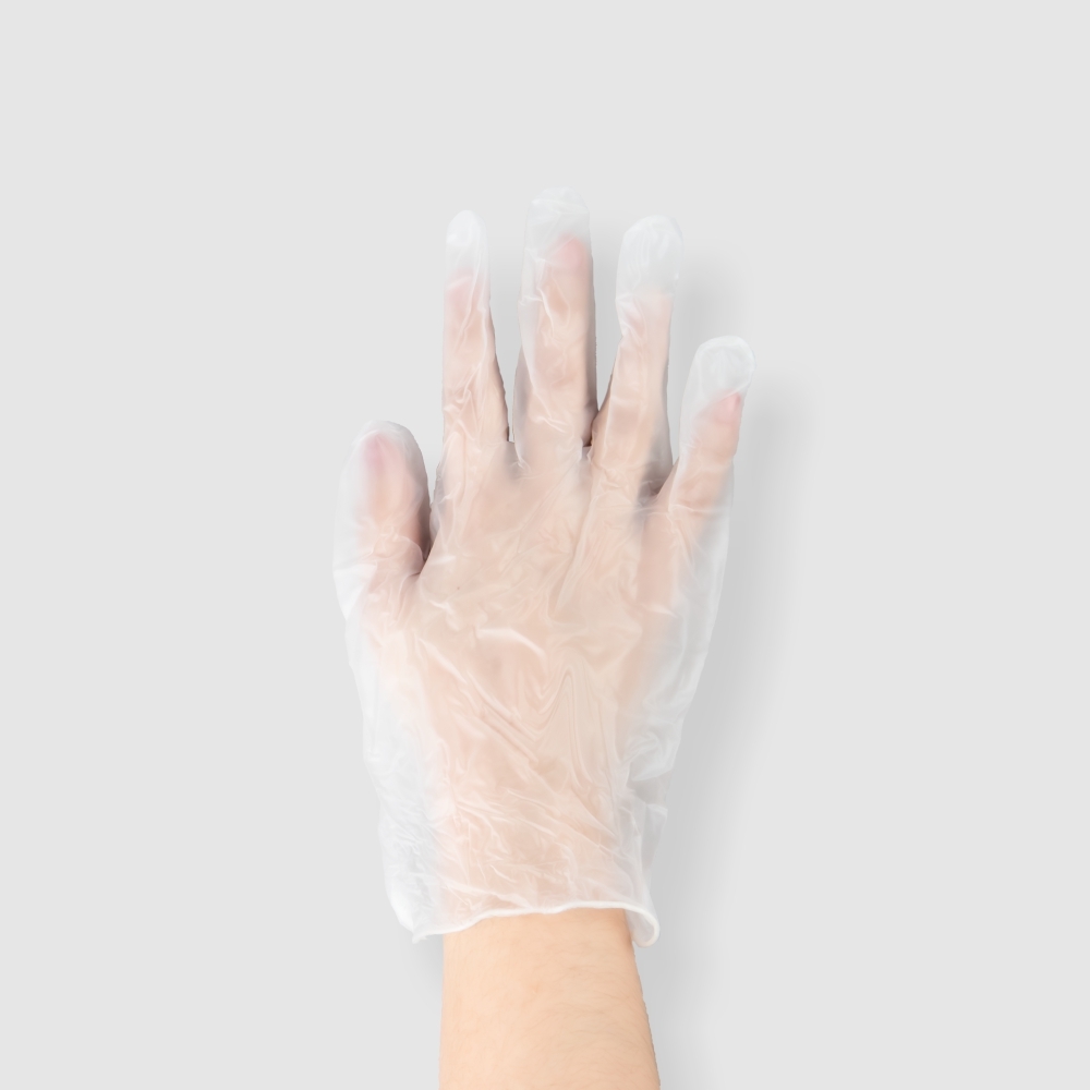 PVC無粉手套(XL) 霧透