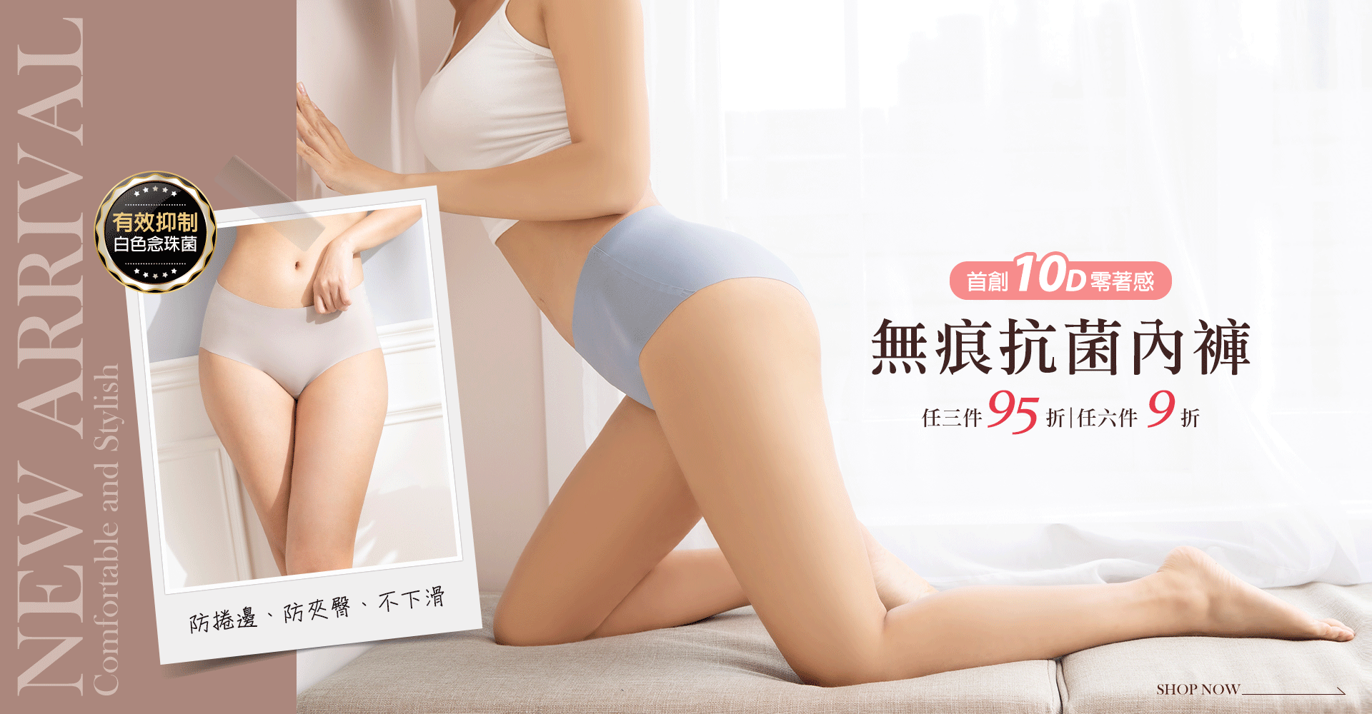 蒂巴蕾無痕抗菌內褲6件9折