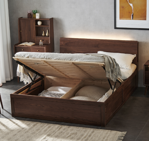 盧森堡胡桃木箱體床 LSB-I8013