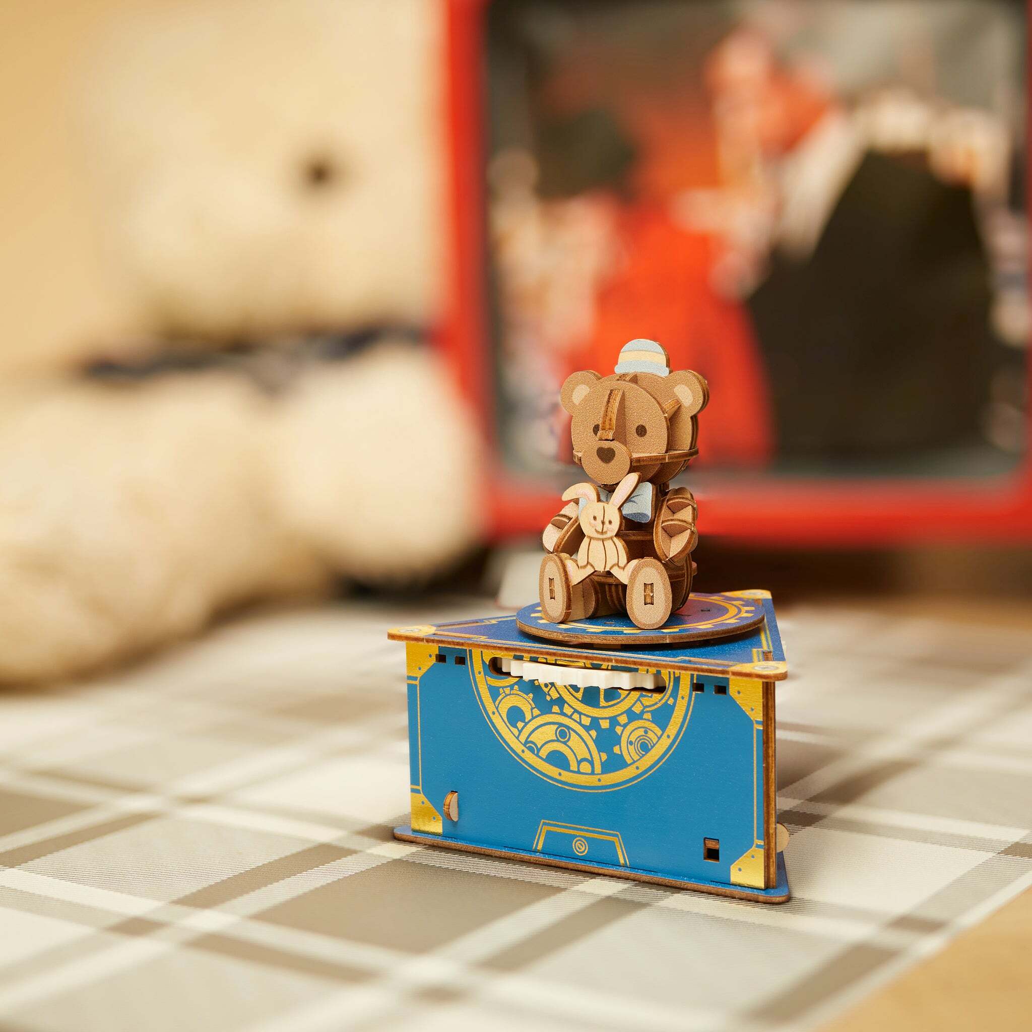 Jigzle 3D Plywood Puzzle - Musical Box: Classic Teddy Bear