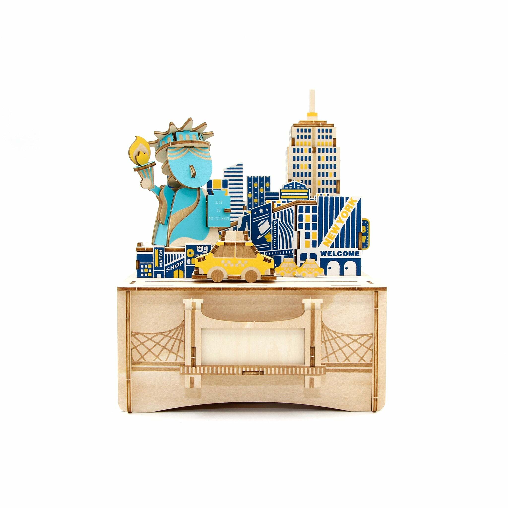 Jigzle 3D Plywood Puzzle - Musical Box: New York