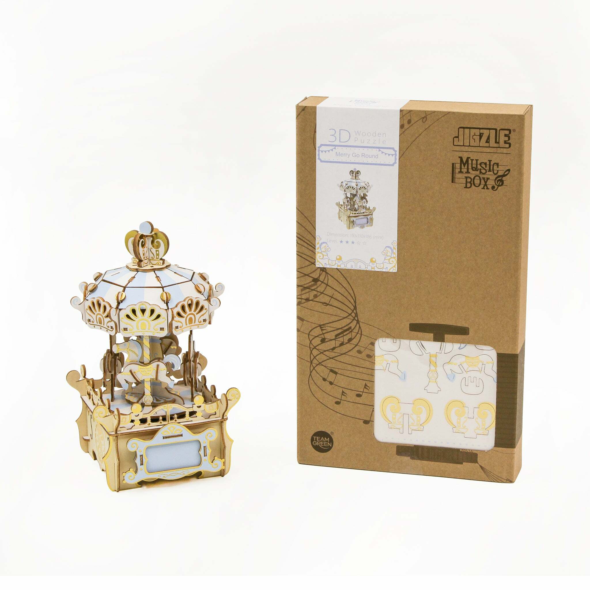 Jigzle 3D Puzzle - Musical Box：Merry-go-round