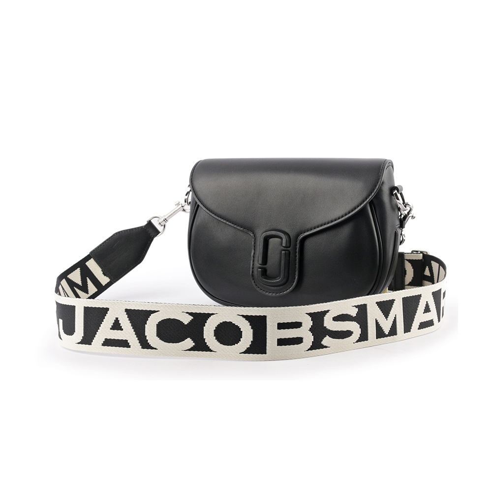 【MARC JACOBS】THE MESSENGER 翻蓋馬鞍斜背包(黑色)