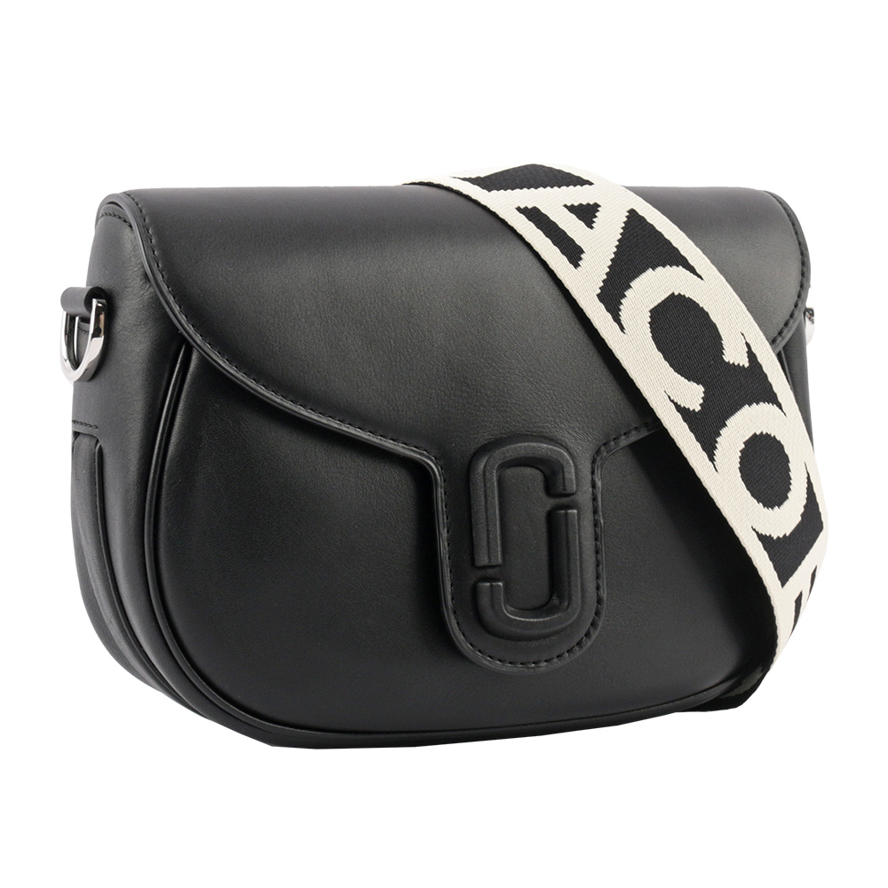 【MARC JACOBS】THE MESSENGER 翻蓋馬鞍斜背包(黑色)