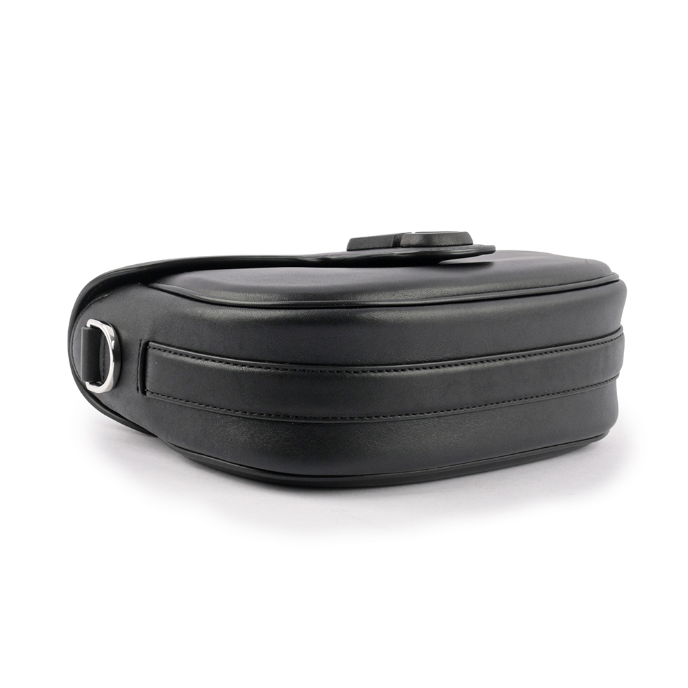 【MARC JACOBS】THE MESSENGER 翻蓋馬鞍斜背包(黑色)