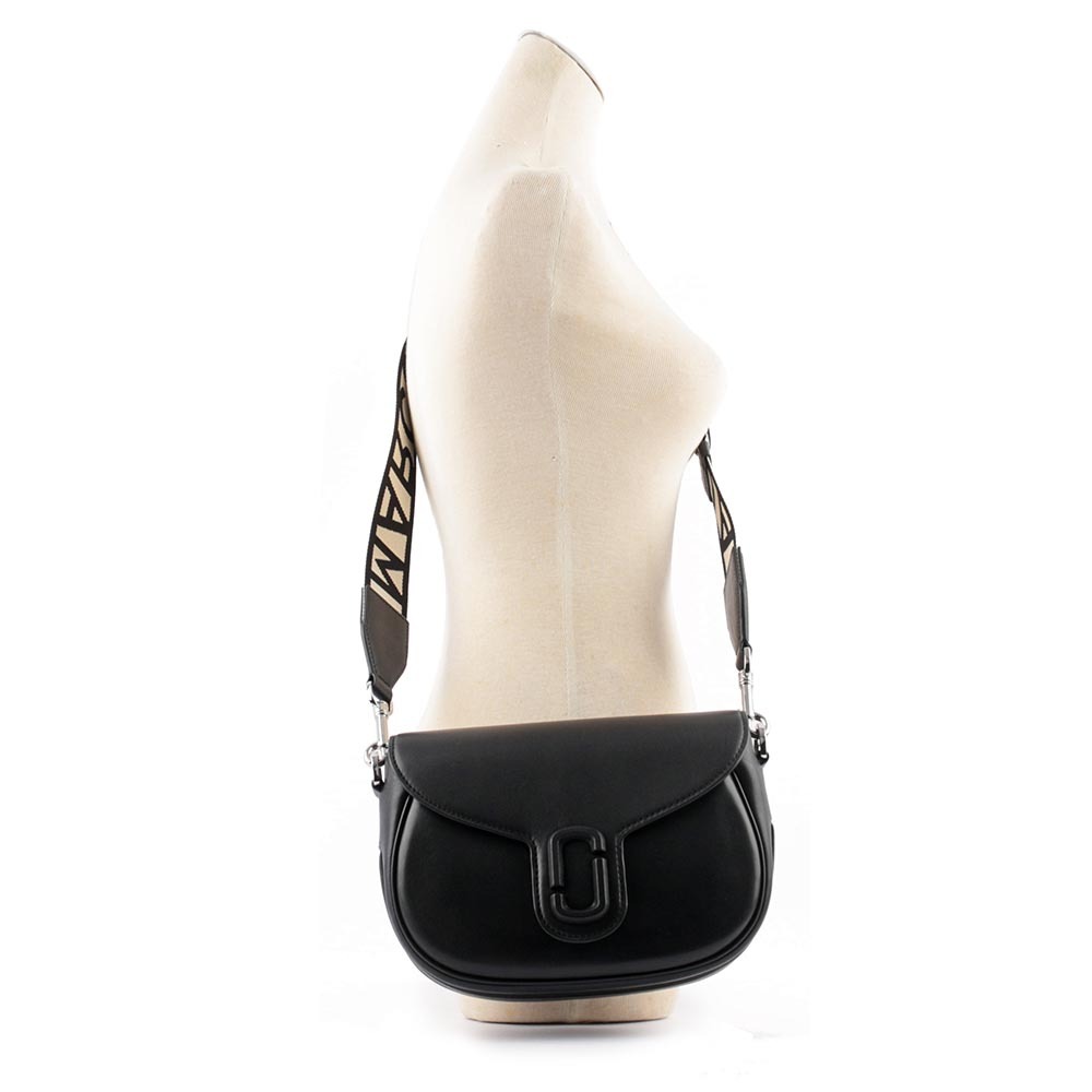 【MARC JACOBS】THE MESSENGER 翻蓋馬鞍斜背包(黑色)