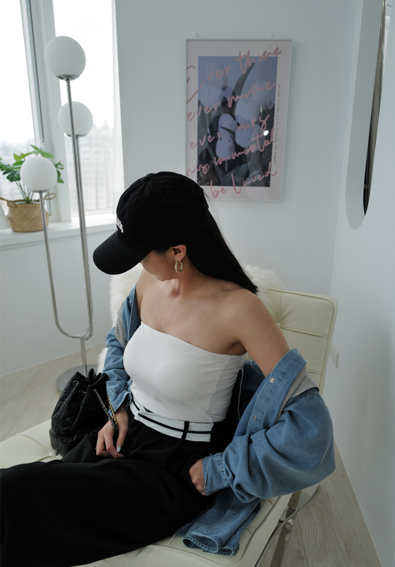 肩帶可拆平口小背心*4色