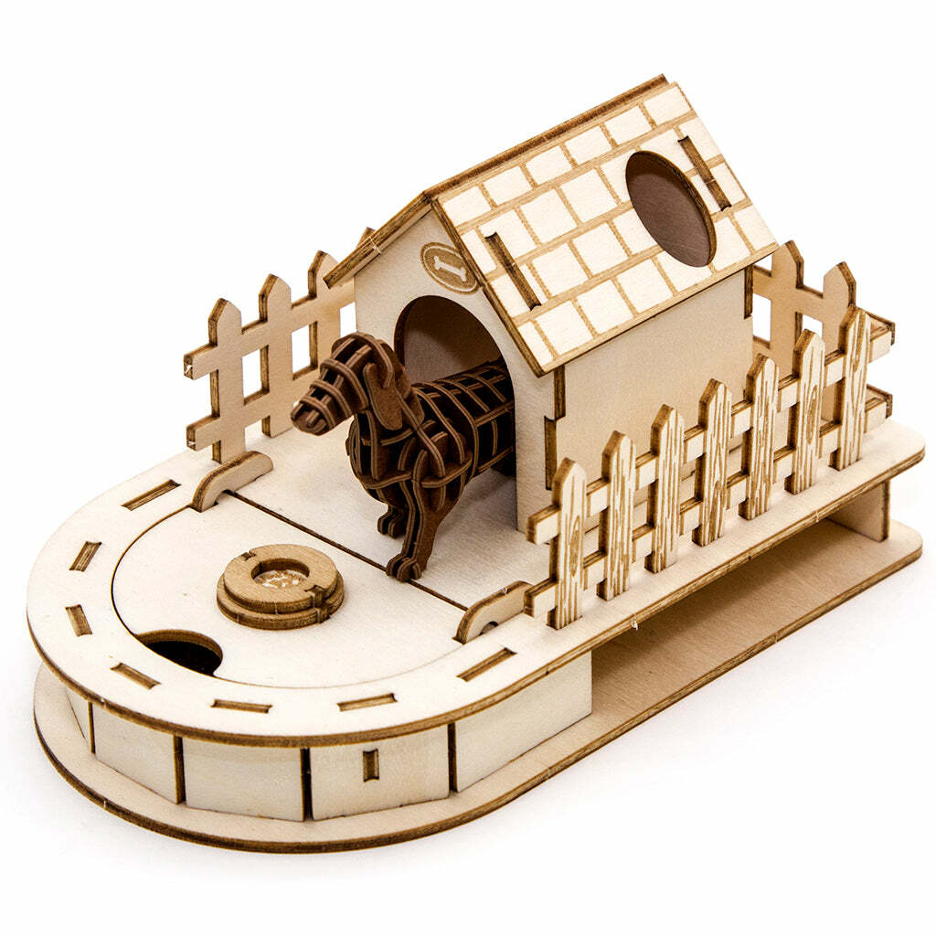JIGZLE (E) 3D PUZZLE - Dog House with Paper Dachshund