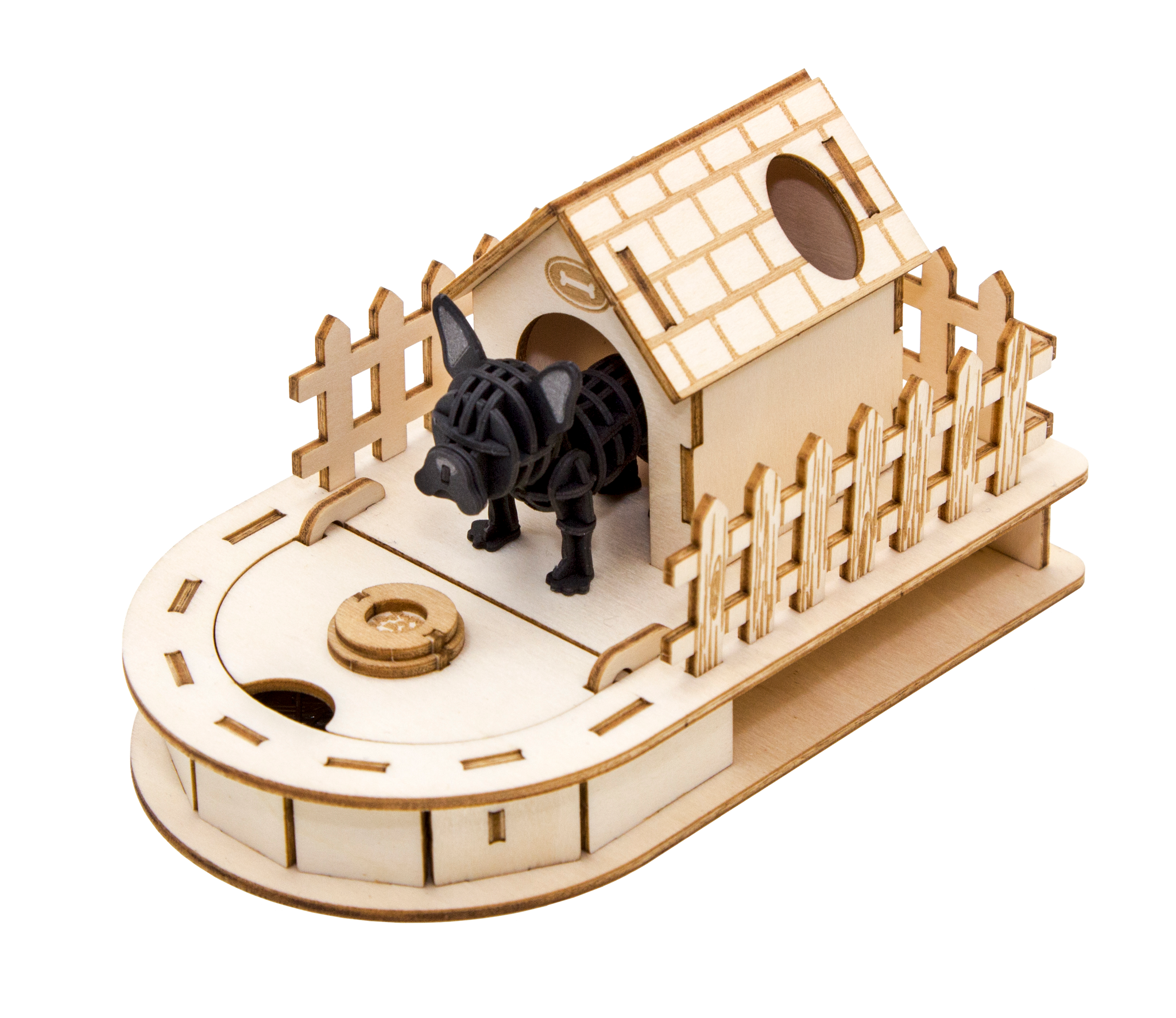 JIGZLE (E) 3D PUZZLE - Dog House with Paper French Bulldog