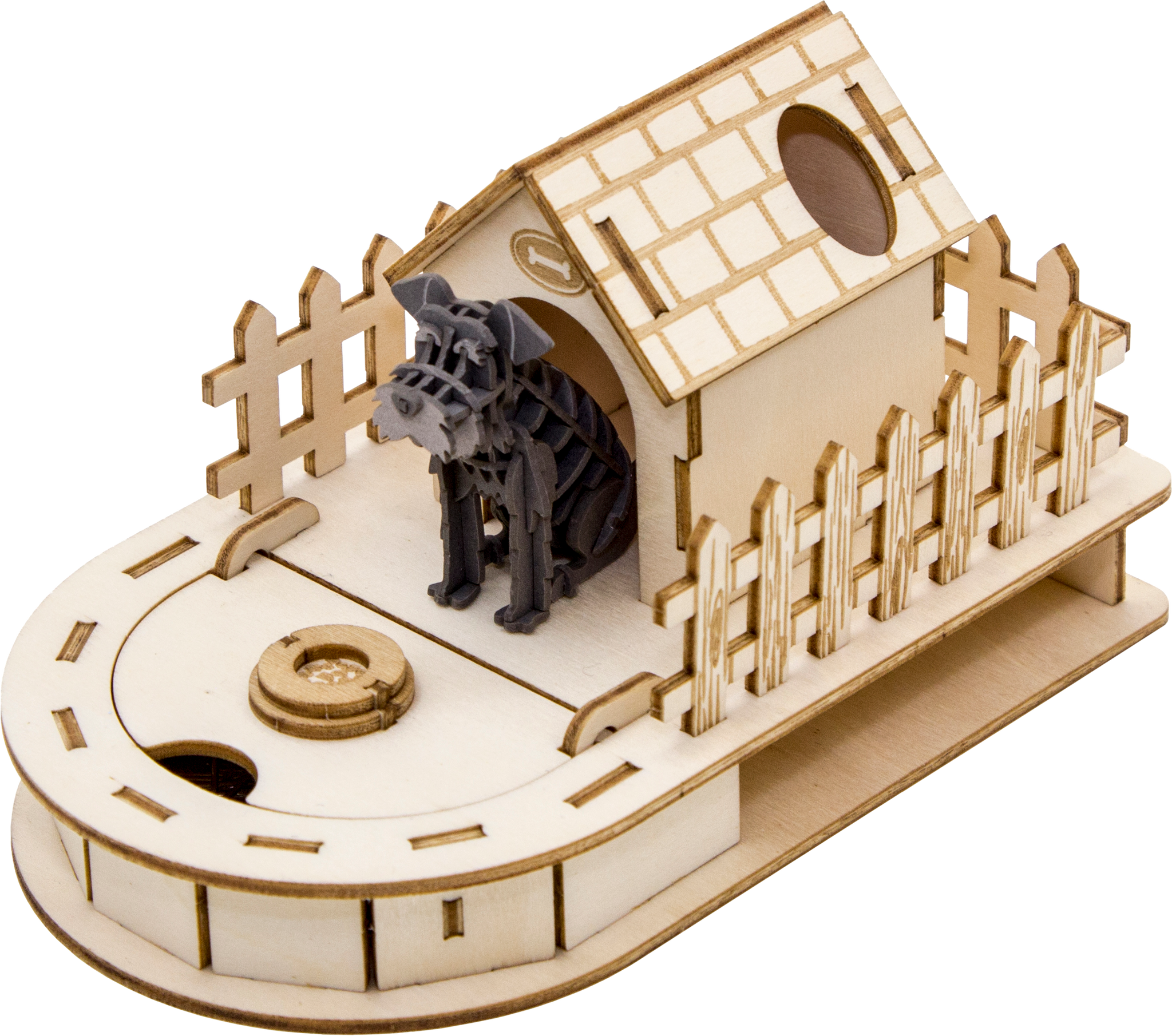 JIGZLE (E) 3D PUZZLE - Dog House with Paper Schnauzer