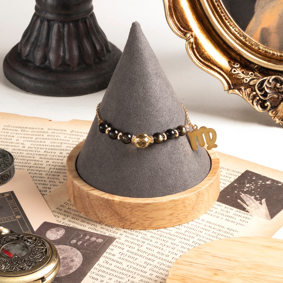 【群星】夜空流石-黃水晶金曜石手鍊