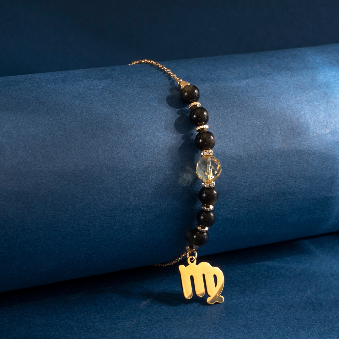 【群星】夜空流石-黃水晶金曜石手鍊