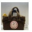 [S] LE.JUNEV CHARLIE BROWN TOTE BAG,BROWN, SLJV118 (SLJV118)