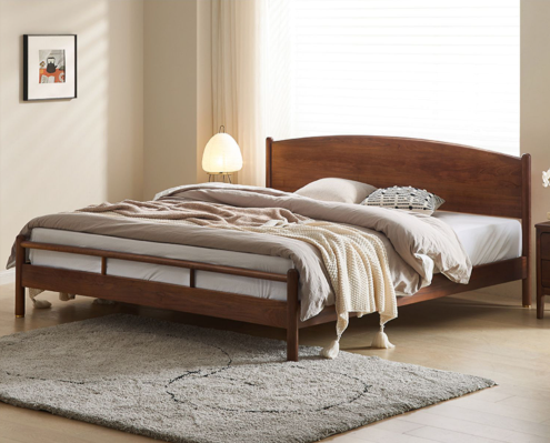 盧森堡胡桃木床架F款 LSB-I8011