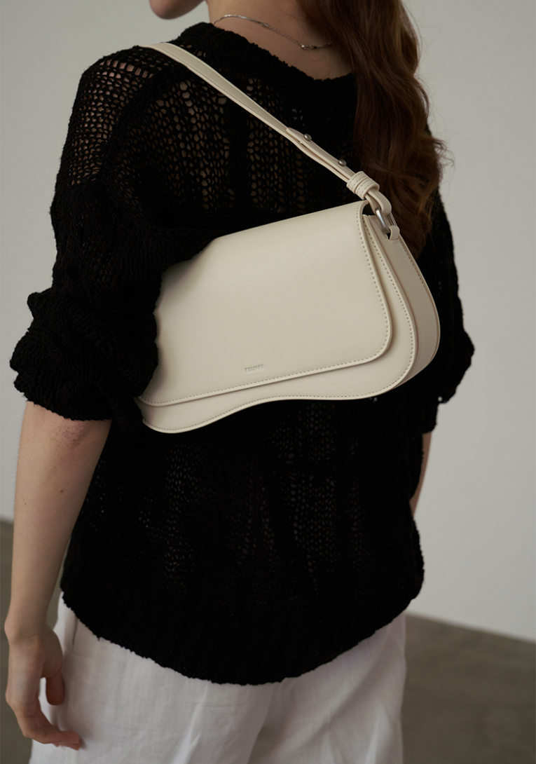 韓國Square Line授權 雲朵設計翻蓋磁釦兩用單肩包