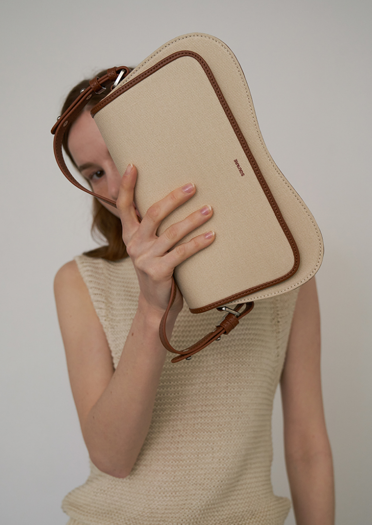 韓國Square Line授權 雲朵設計翻蓋磁釦兩用單肩包