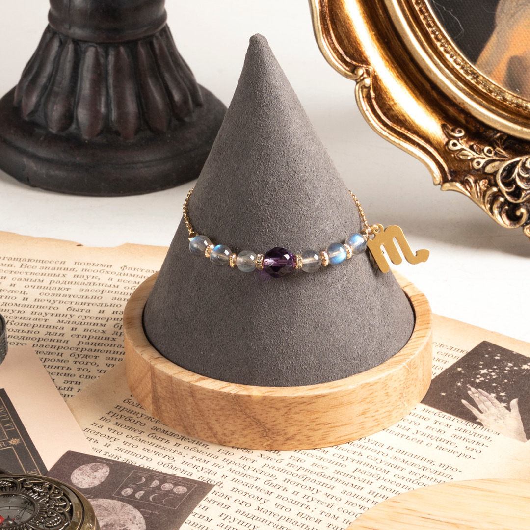 【群星】溫情呵護-紫水晶月光石手鍊