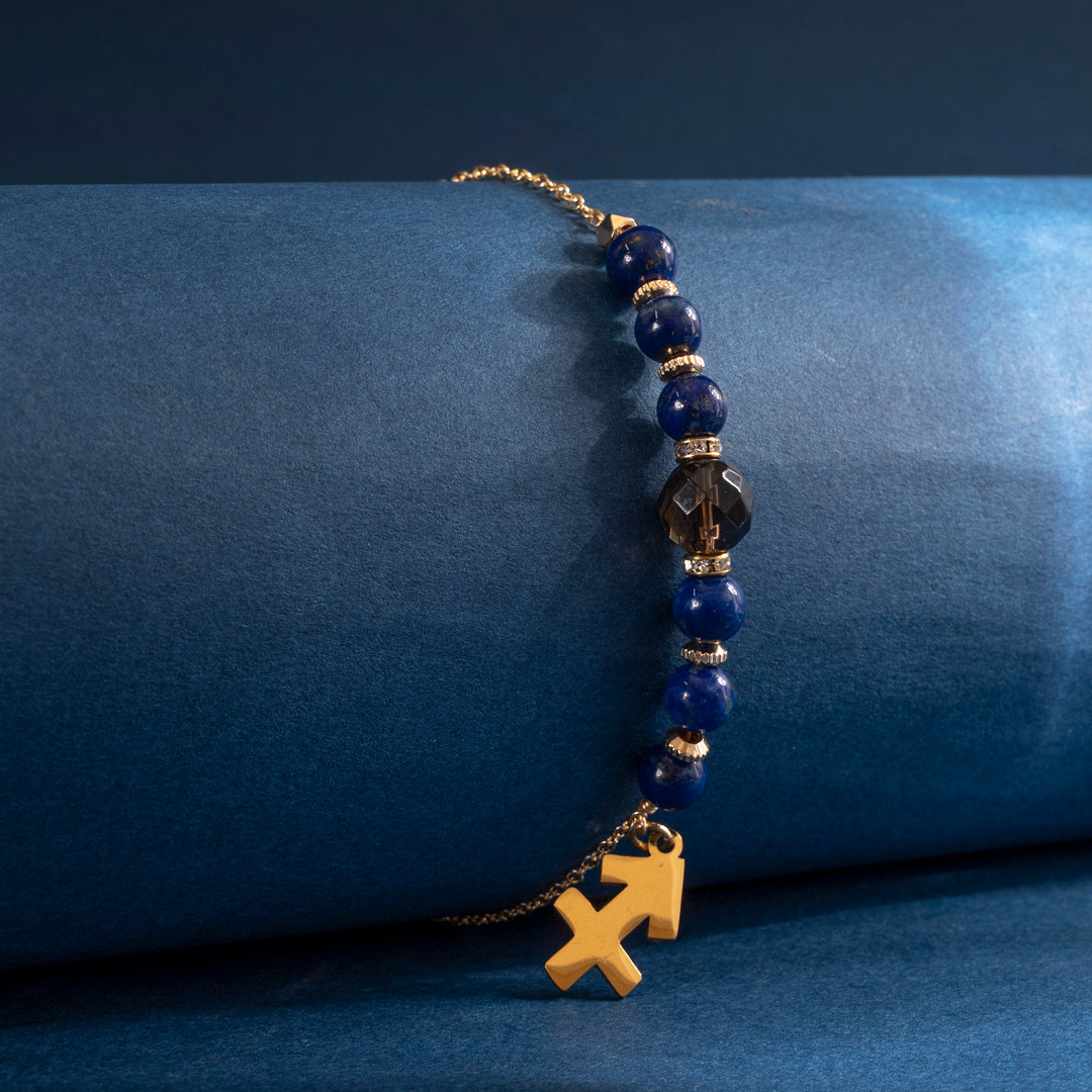 【群星】穹頂之下-茶水晶青金石手鍊