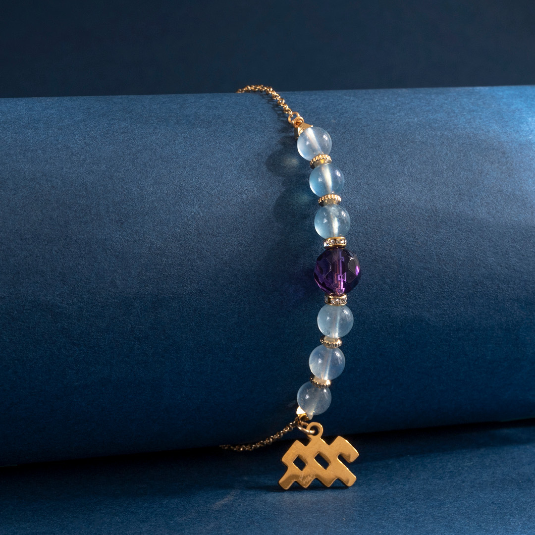 【群星】自由航線-紫水晶海藍寶手鍊