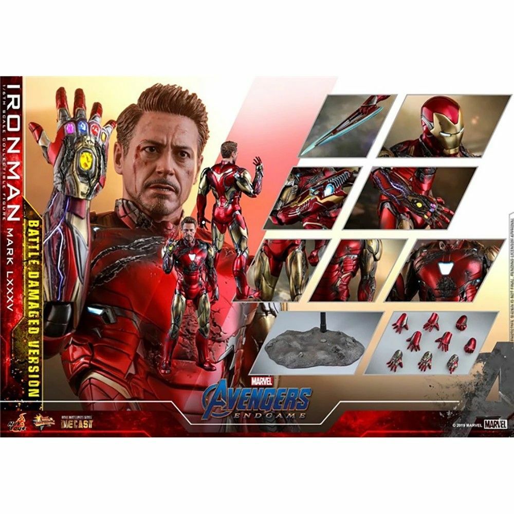 Hottoys 1/6 Mms543 Iron Man Mark 85 Battle Damaged Version