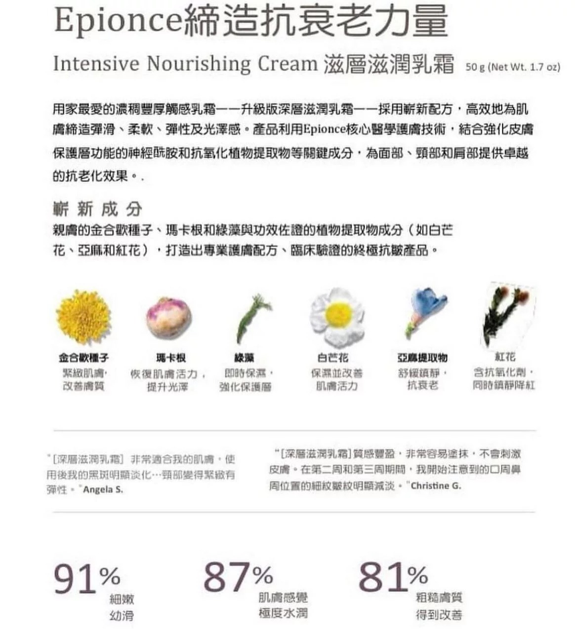 Epionce 深層滋潤乳霜 50g 升級版,新配方