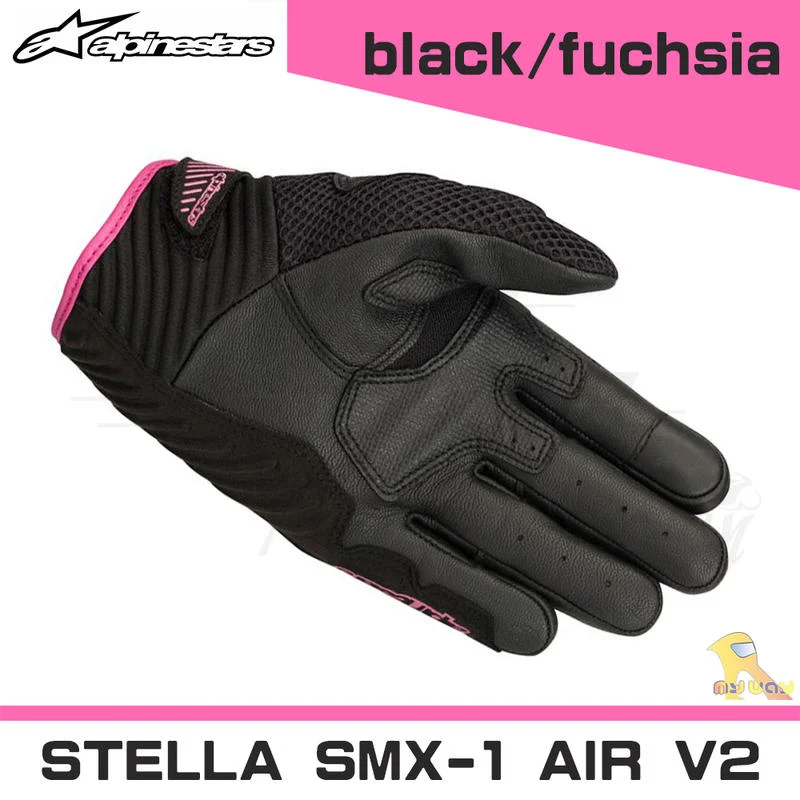 ALPINESTARS STELLA SMX-1 AIR V2 GLOVES BLACK/PINK 黑粉 皮布手套 女版