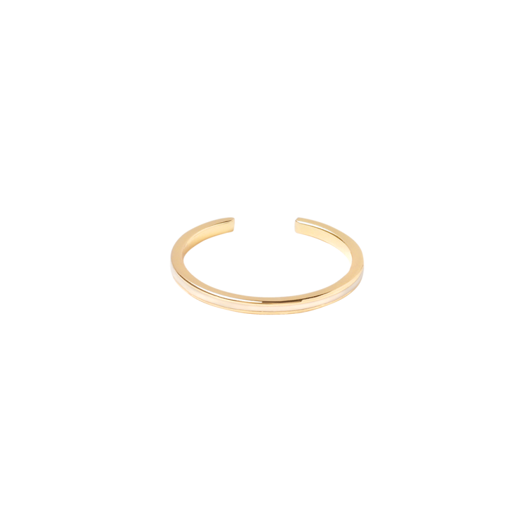 法國 Bangle Up 半開口琺瑯鍍金戒指 1mm