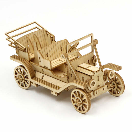 JIGZLE (E) 3D PLYWOOD PUZZLE - Classic Car Phone Stand