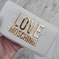 [S] LOVE MOSCHINO METAL LOGO FLIP WALLET,WHITE, 8059965782904 (SLM107)
