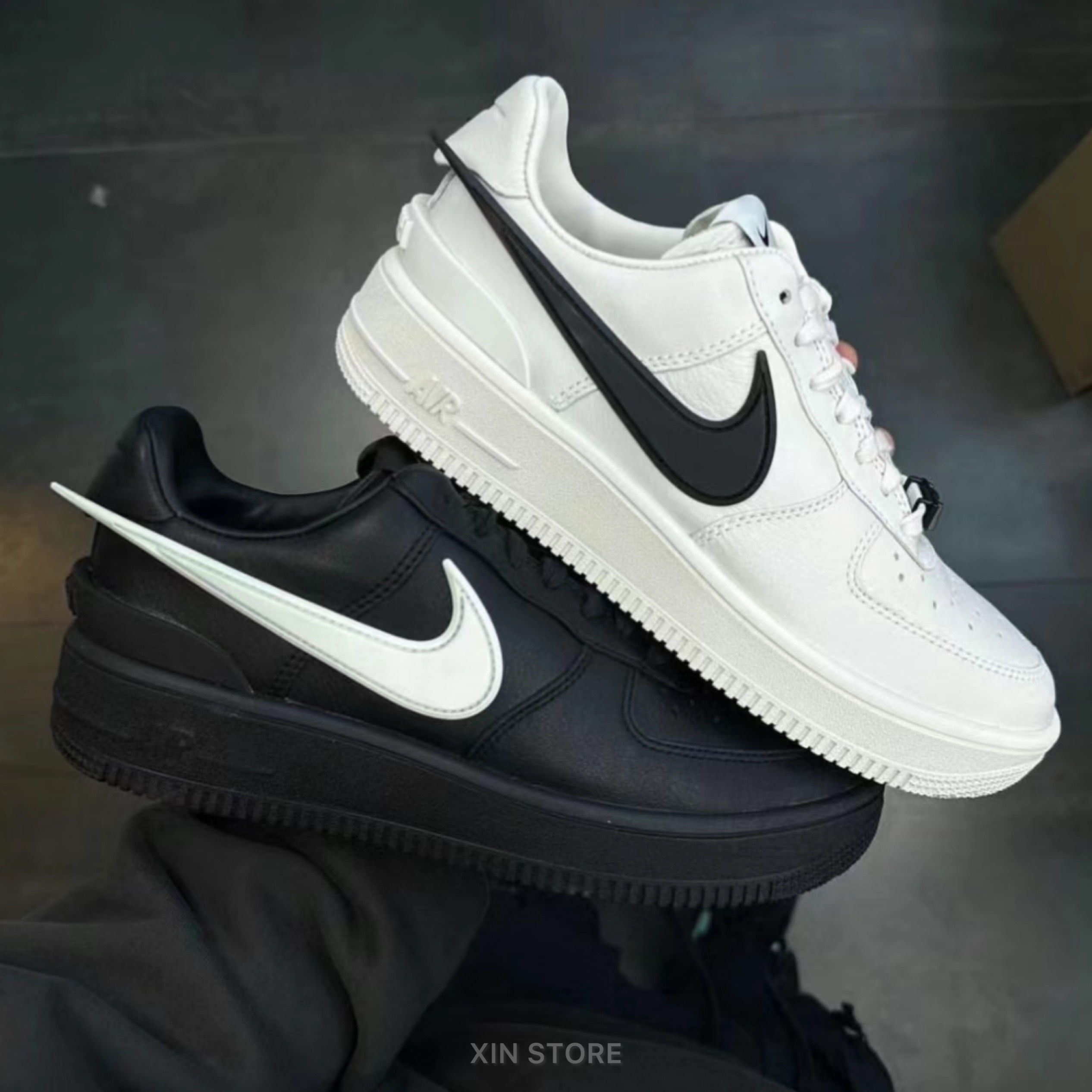 Nike Air Force 1 x Ambush Phantom 低筒聯名皮革白底黑勾