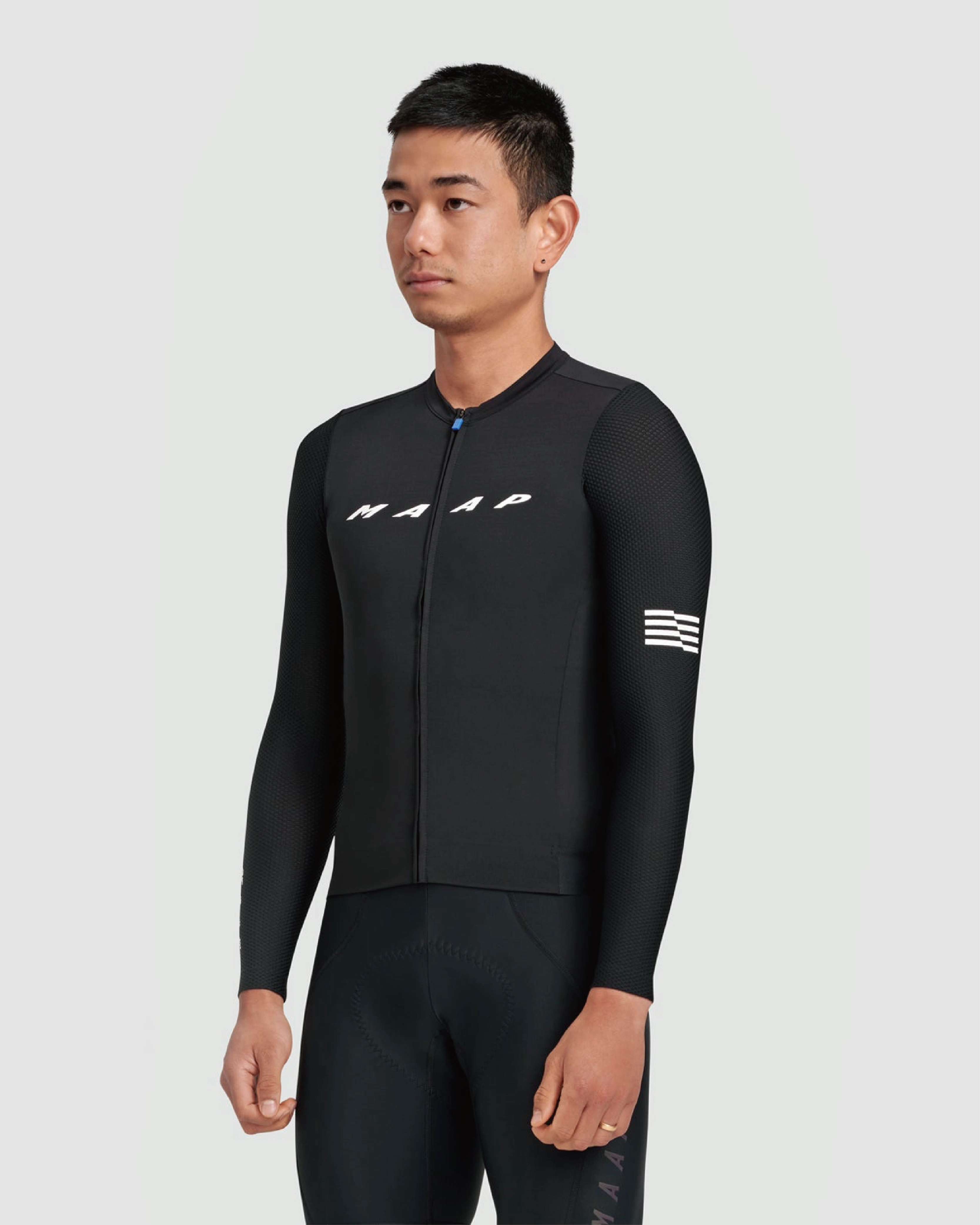 【MAAP】Evade Pro Base LS Jersey 2.0 Black 男長袖車衣 黑