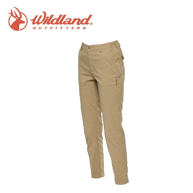 Wildland 荒野 女彈性抗UV九分窄口褲 62黃卡其 露營/戶外/休閒/旅遊/野餐/釣魚 21W81331