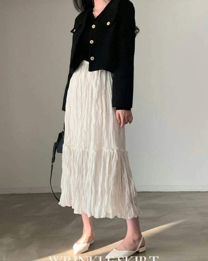 百搭皺皺裙(33499)