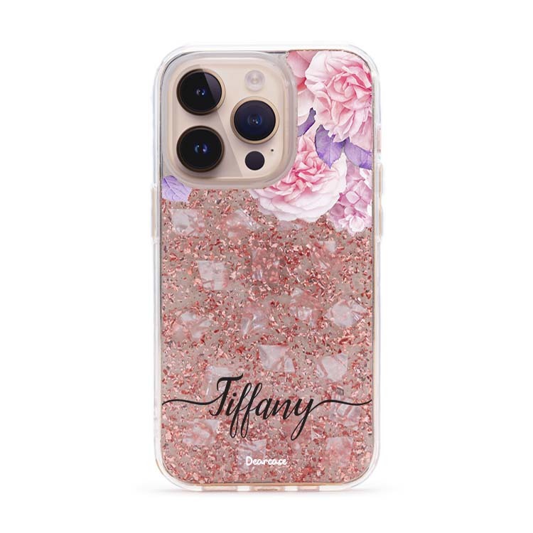 少女玫瑰 玫瑰金貝拉殼 - (訂製名字) iPhone客製化手機殼