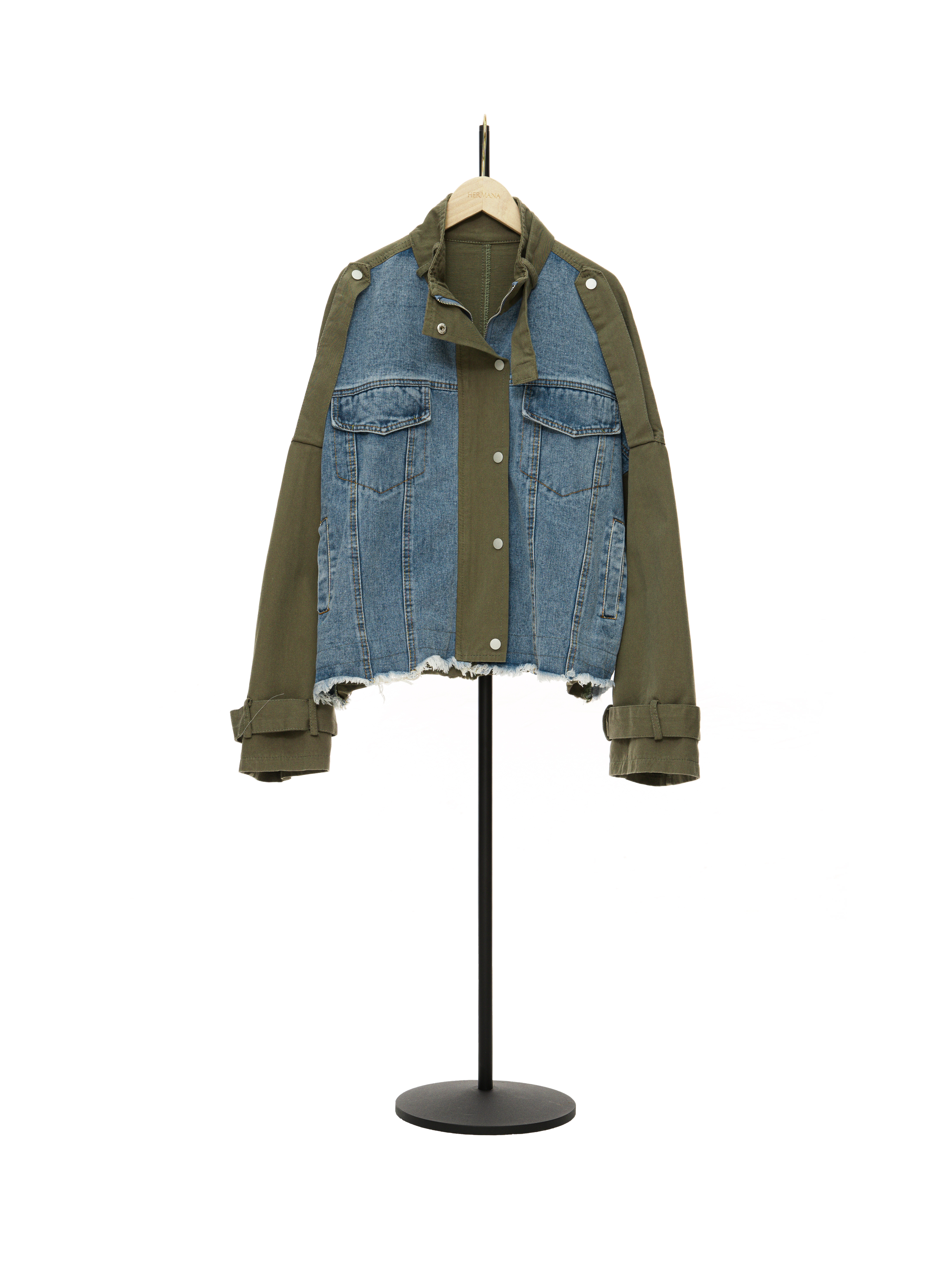 拼扯布牛仔褸 (現貨款式）