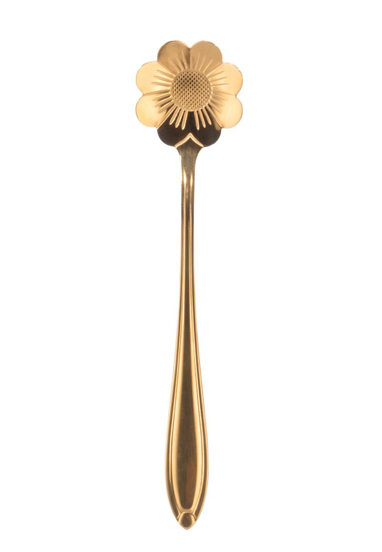 Islandoffer 島嶼製作不鏽鋼餐具創意花咖啡匙，蛋糕，甜品，雪糕