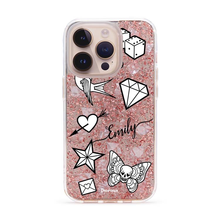 美式勾魂 玫瑰金貝拉殼 - (訂製名字) iPhone客製化手機殼