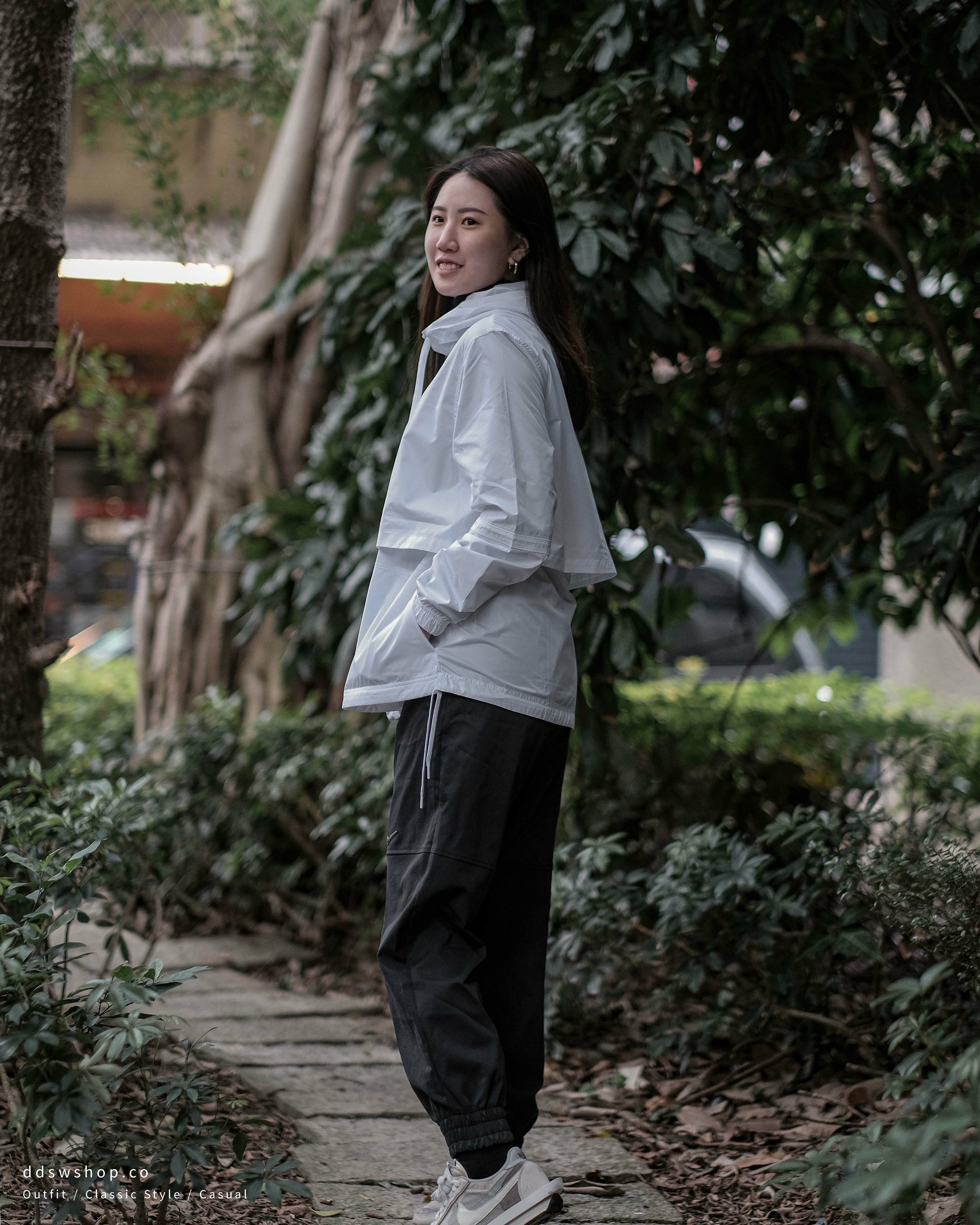 Nike NSW Jackets 外套 梭織連帽防風外套 透氣 抽繩 白色 全白 AJ2983-101