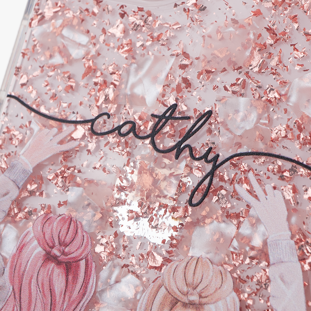 閨蜜女孩 玫瑰金貝拉殼 - (訂製名字) iPhone客製化手機殼