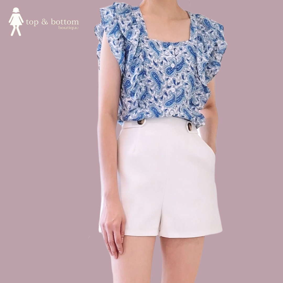 PRINTED BUTTON BLOUSE